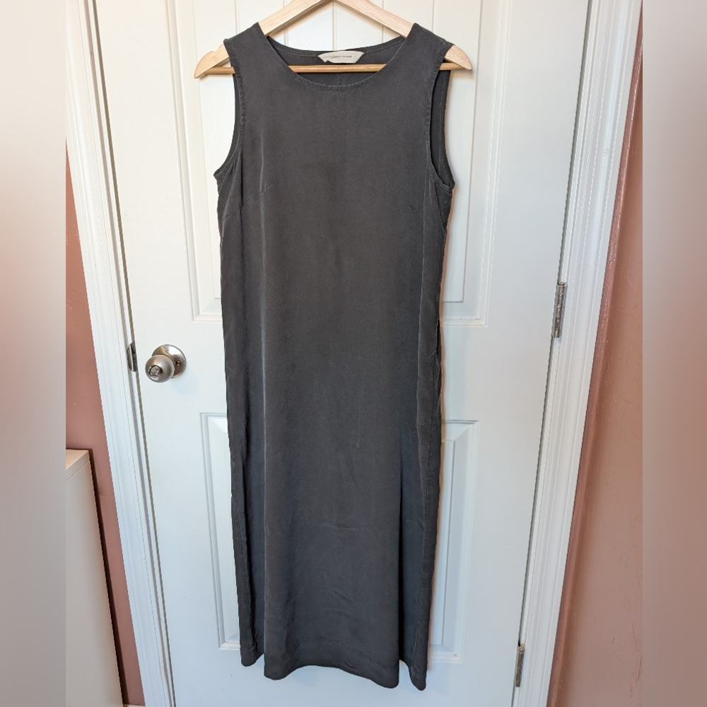 Elizabeth Suzann Silk Marlena Midi Sleeveless Dress Women’s XSmall Black
